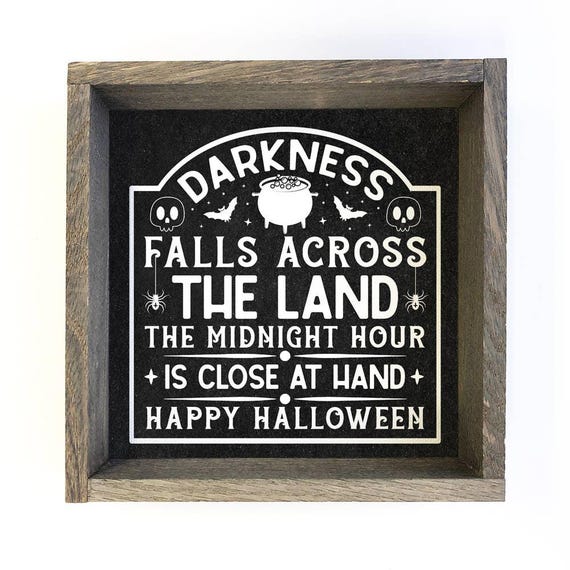 Darkness Falls Across Land Halloween Canvas Art