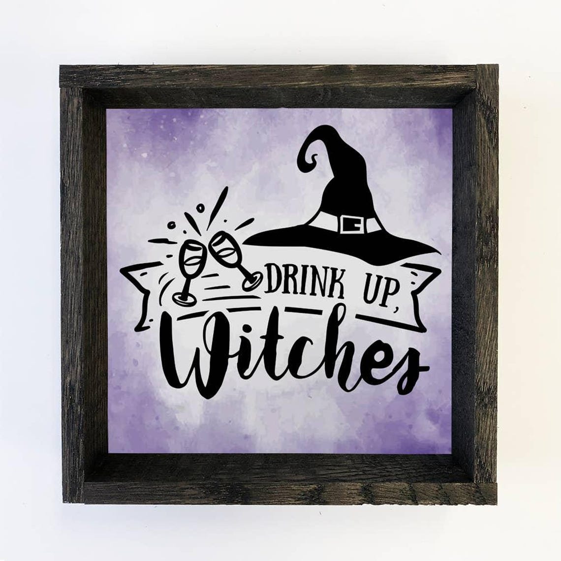 Drink Up Witches Cute Halloween Word Art Sign