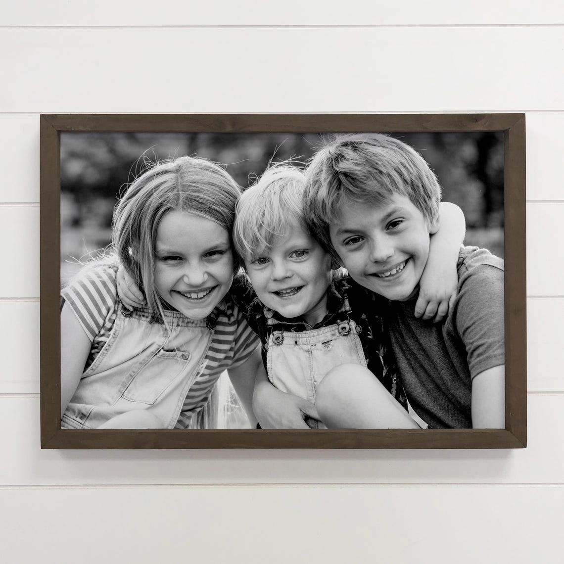 Gift For Siblings Personalized Photo Custom Wood Framed Birthday Sister Unique