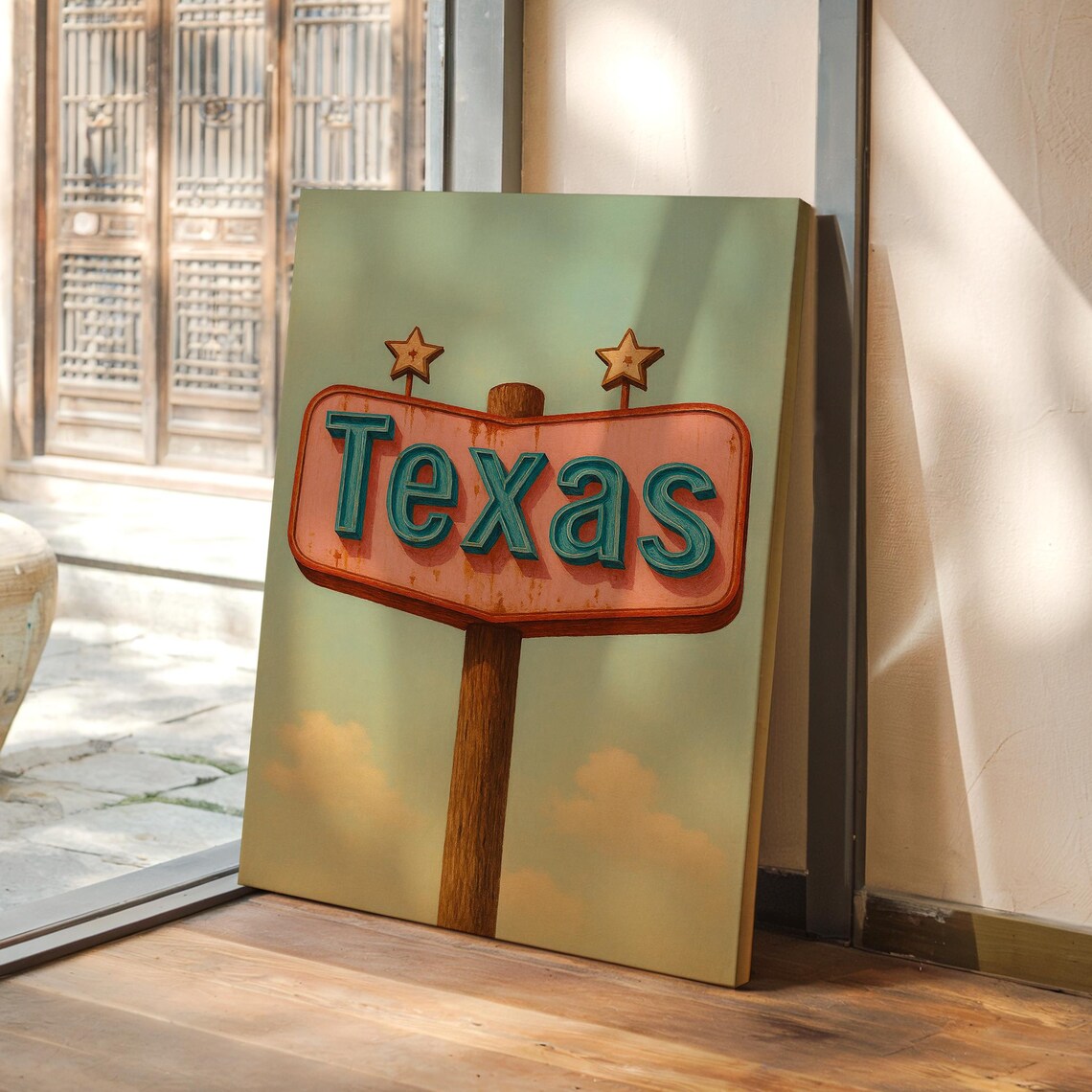 Vintage Texas Sign, Retro Roadside Americana - Image 5