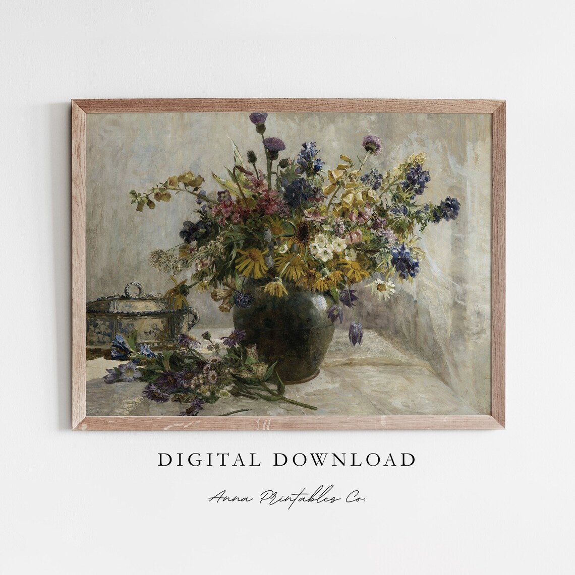 Flowers From The Alps Vintage Floral Art Print