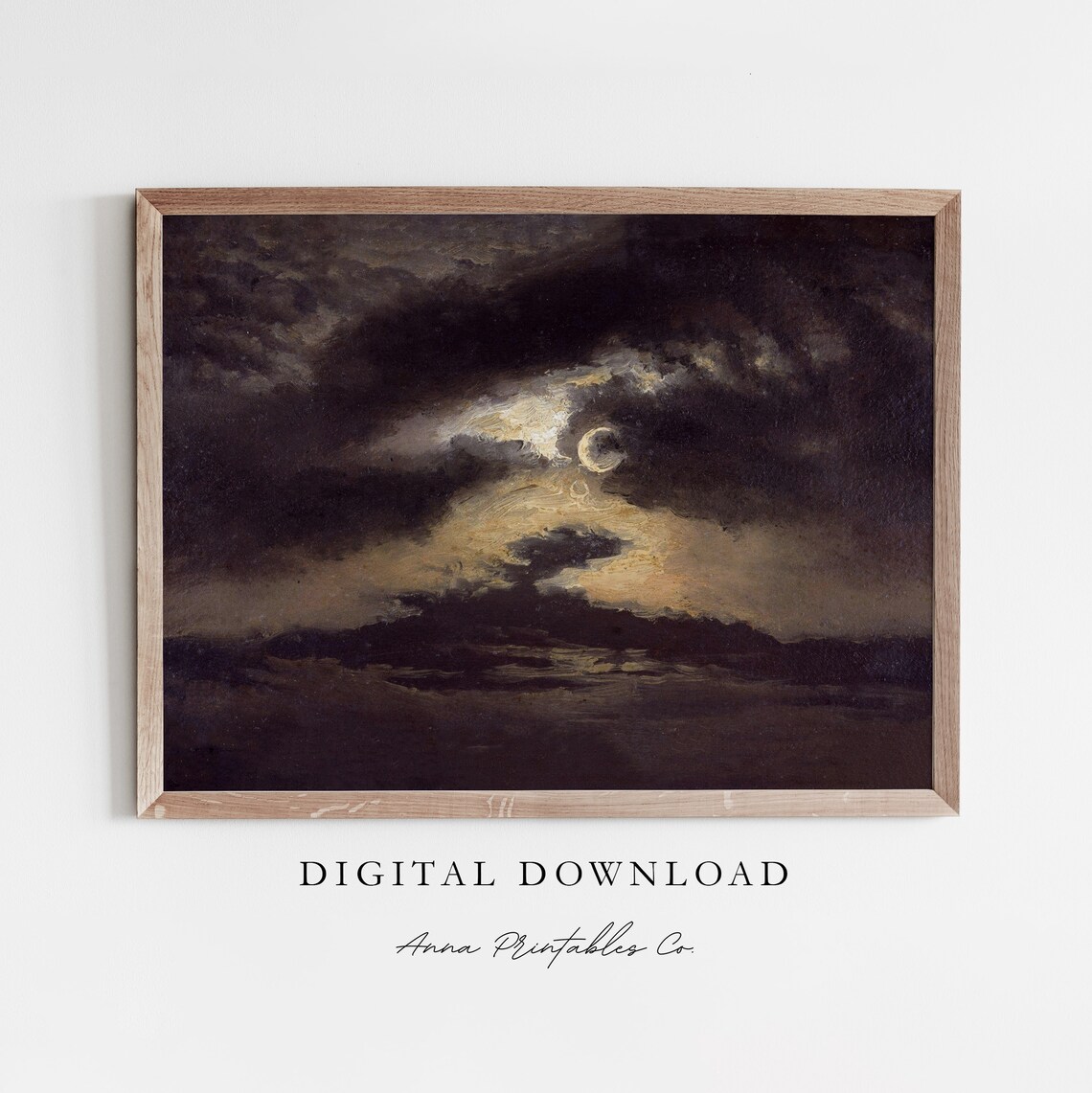 Midnight Sky Vintage Gothic Aesthetic Art Print