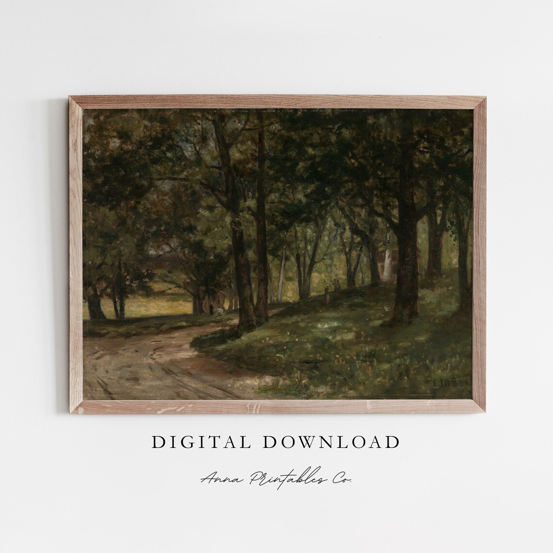 Path Through A Forest Vintage Landscape Art Print