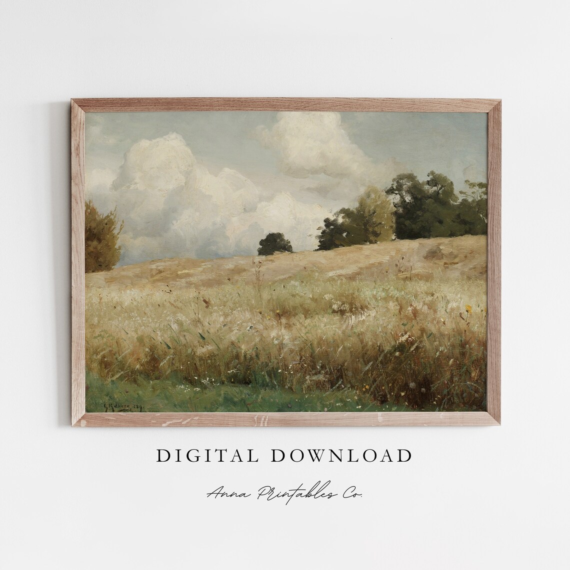 French Countryside Vintage Landscape Art Print