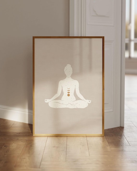 Yoga Minimalist Meditation Spiritual Art Print