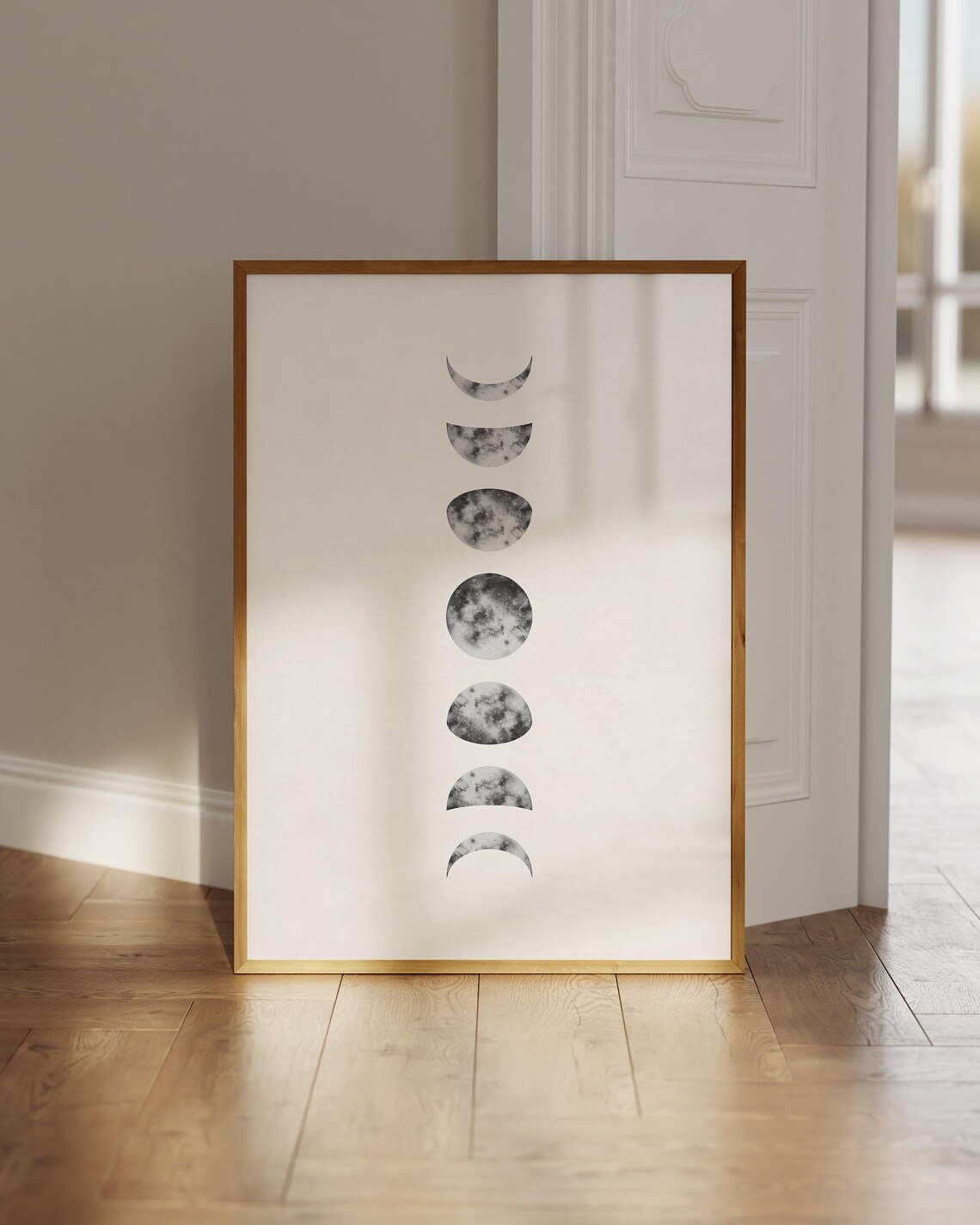 Moon Phase Watercolor Art Print, Spiritual Decor
