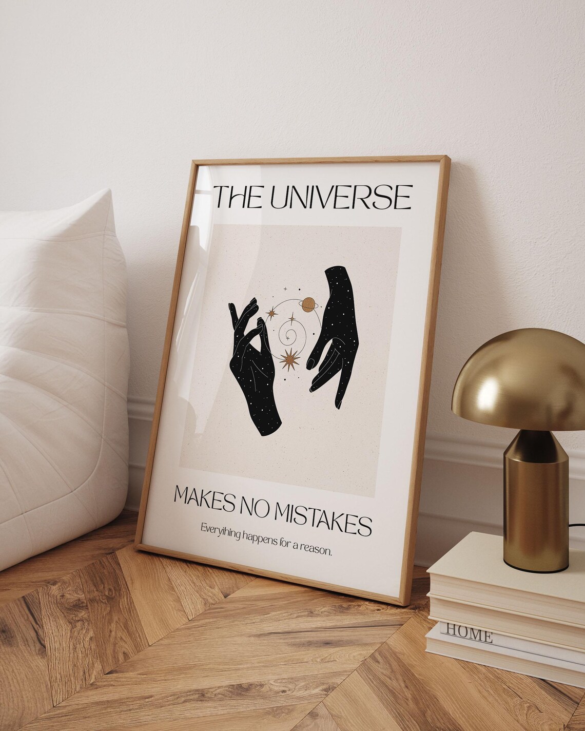 The Universe Makes No Mistakes Boho Quote Art Print
