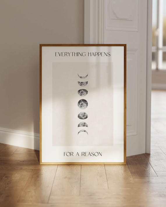 Everything Happens For A Reason Wall Art Print
