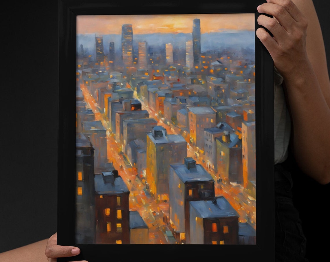 Chicago Skyline Abstract City Art Wall Art Print Modern Art Print Cityscape Art Urban Art Print City Wall Art City Decor Home Decor