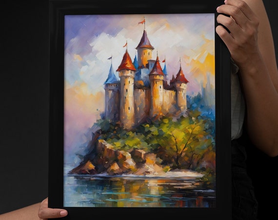Castle Painting Print Wall Art Home Decor Modern Art Abstract Art Fine Art Print Art Painting Original Art