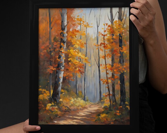 Path In The Woods Painting Print Original Art Wall Decor Nature Art Print Forest Art Landscape Art Home Decor Gift For Nature Lover