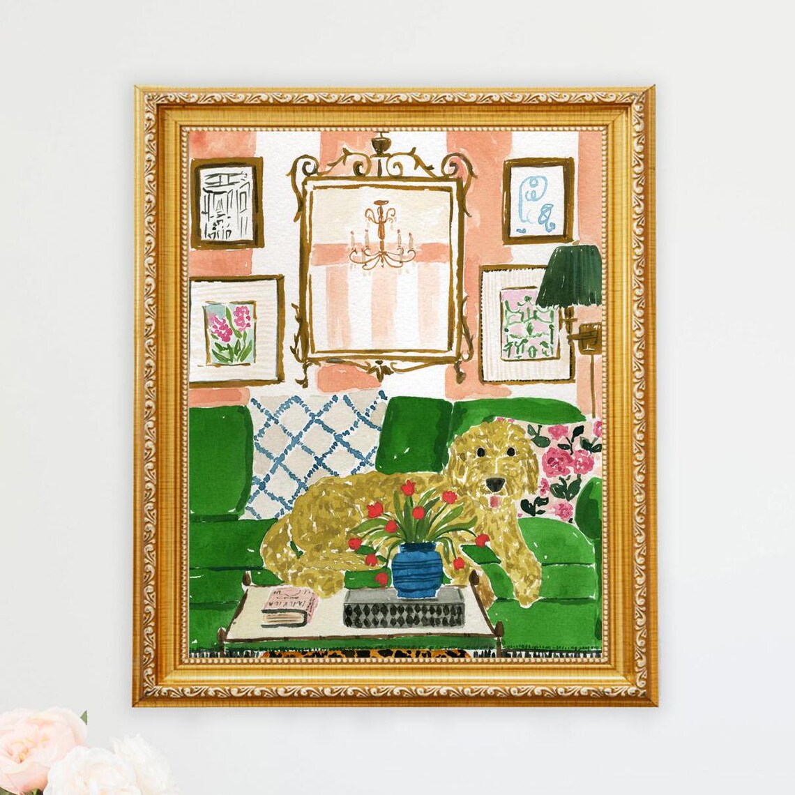 Goldendoodle Portrait, Labradoodle Dog Art Print - Image 2