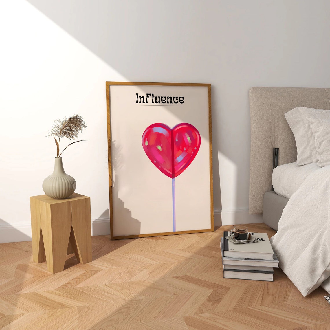 Influence Red Heart Candy Pop Art Preppy Trendy Wall Decor Poster - Image 2