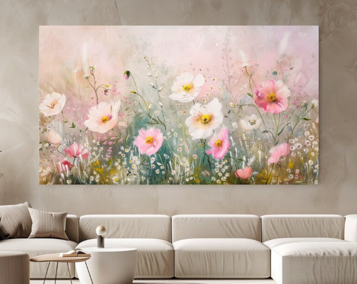 Wild Spring Flowers, Pastel Botanical Art Print