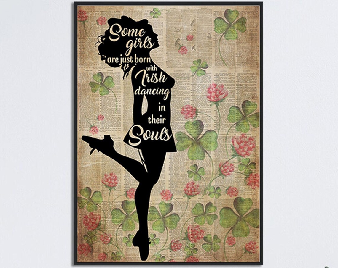 Irish Girl Dancing Art Print, Irish Dancing Soul