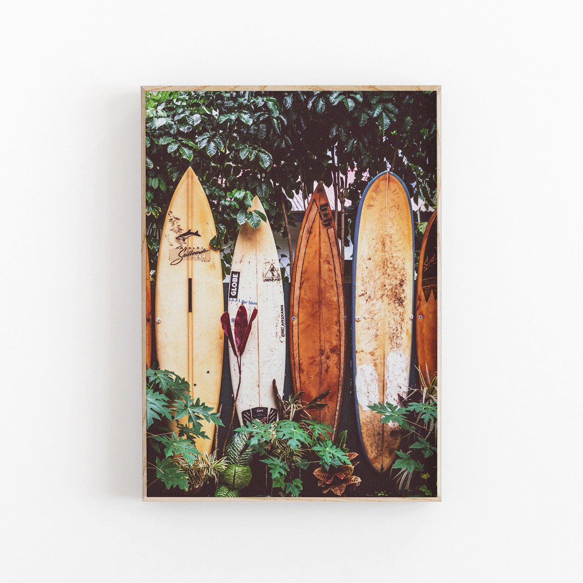 Surfboard Coastal Beach Art Print, California Surf Style - Image 2