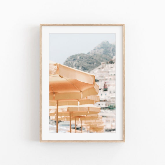 Positano Beach Travel Poster, Italy Cityscape