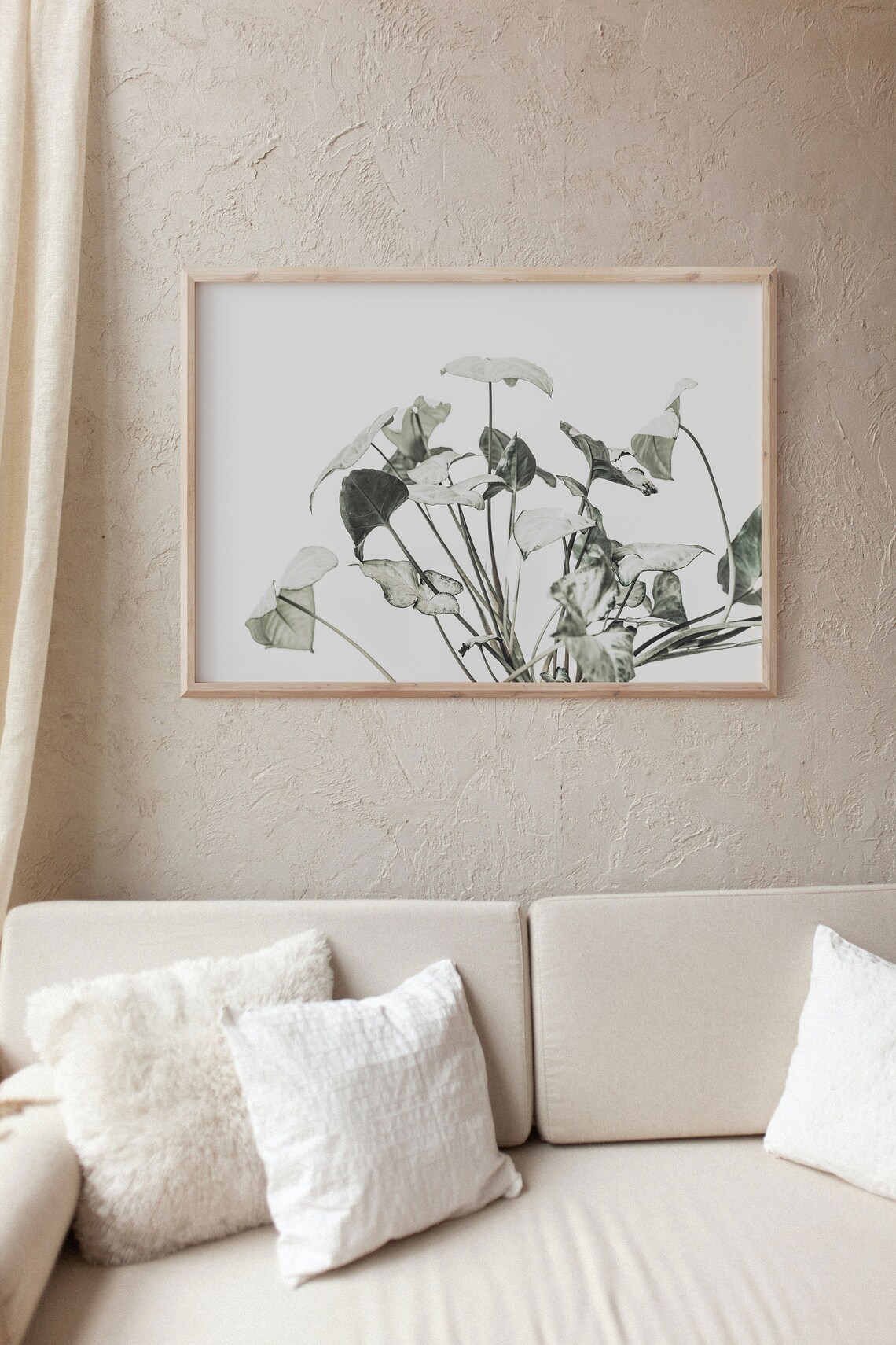 Botanical Farmhouse Art Print, Horizontal Plant Art - Image 2