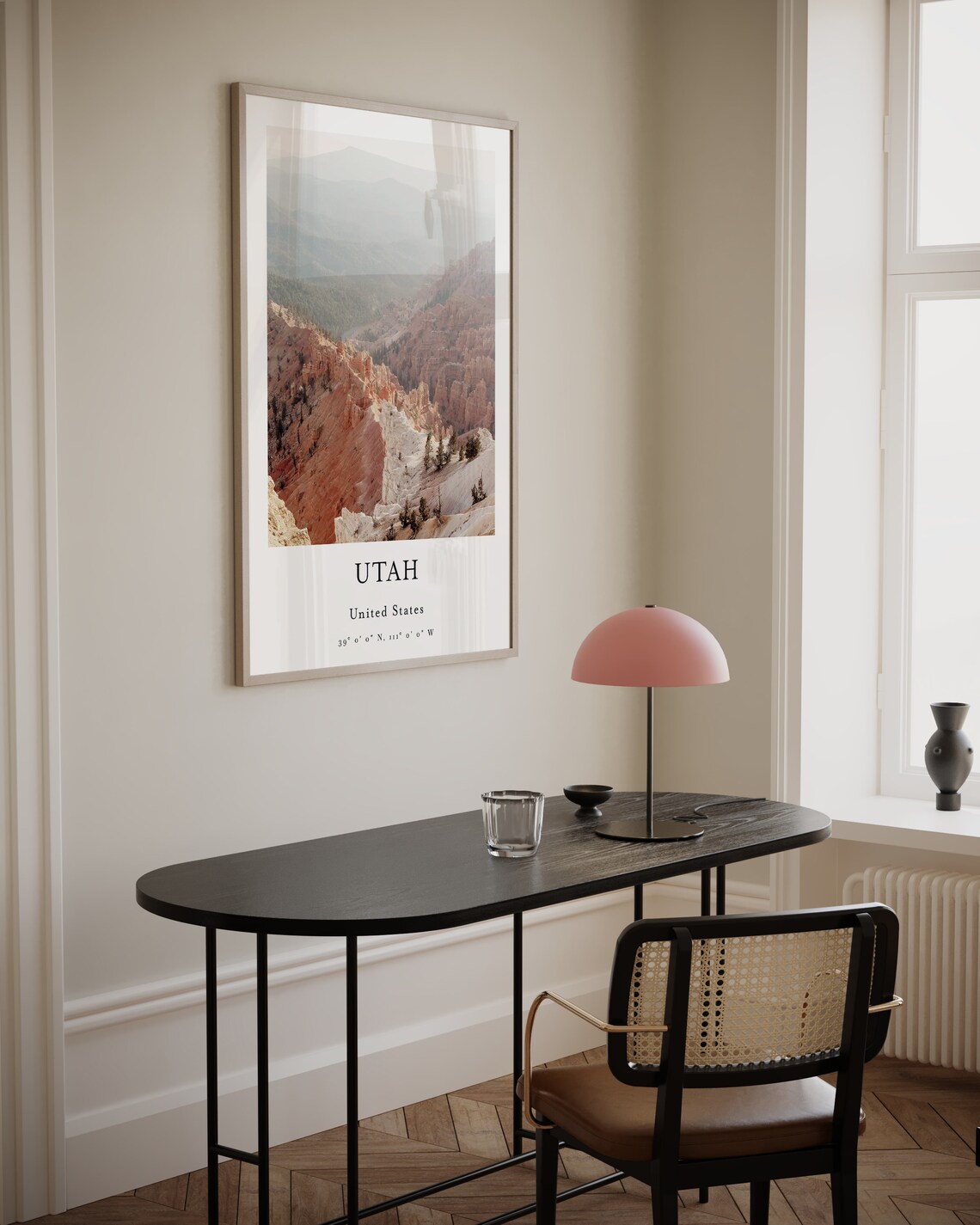 Utah Mountain Travel Poster, Utah City Art Print - Image 3