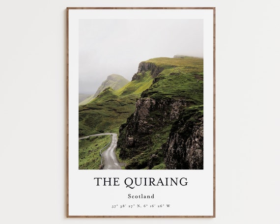Scotland Travel Poster, Nature Wall Art Print