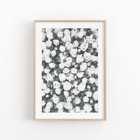 Roses Art Print, Floral Farmhouse Wall Decor