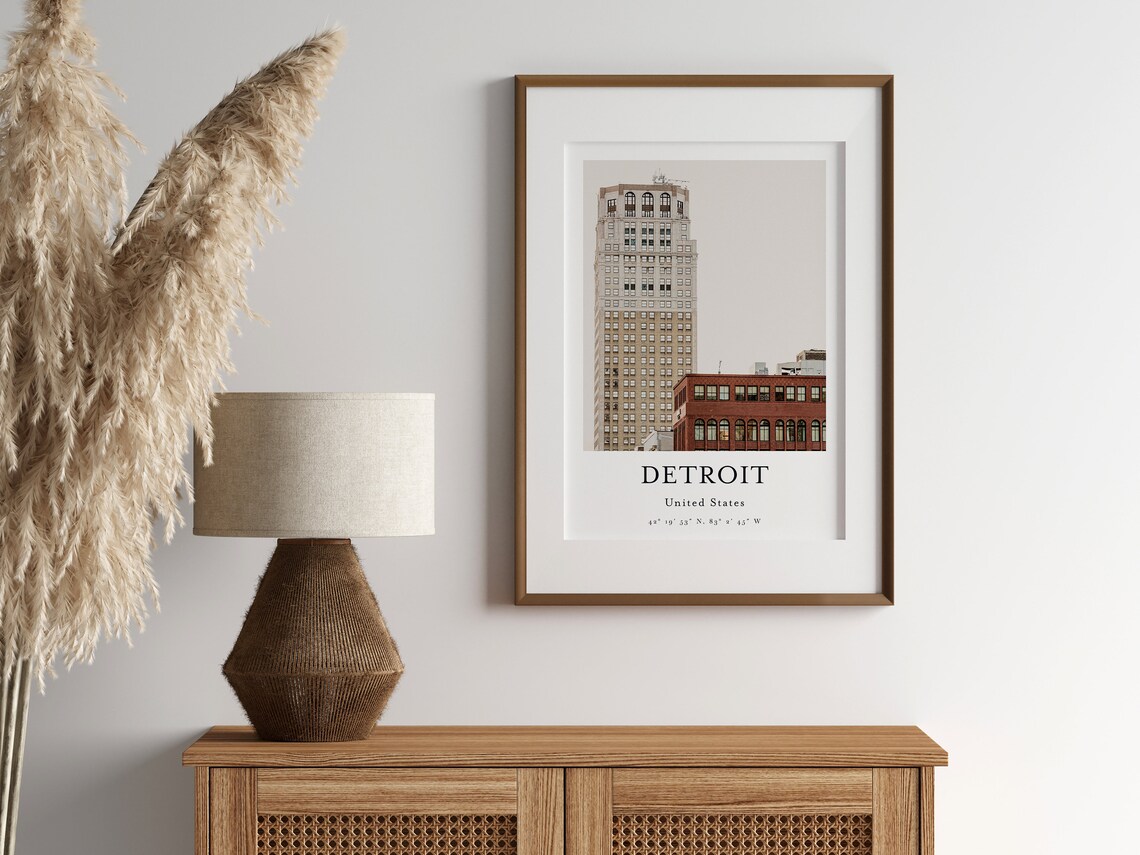 Detroit Travel Poster, City Photo Art Print - Image 2