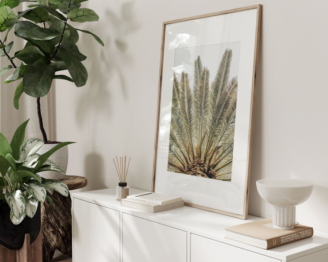 Palm Tree Beach Art Print, Modern Minimalist Poster - Image 2