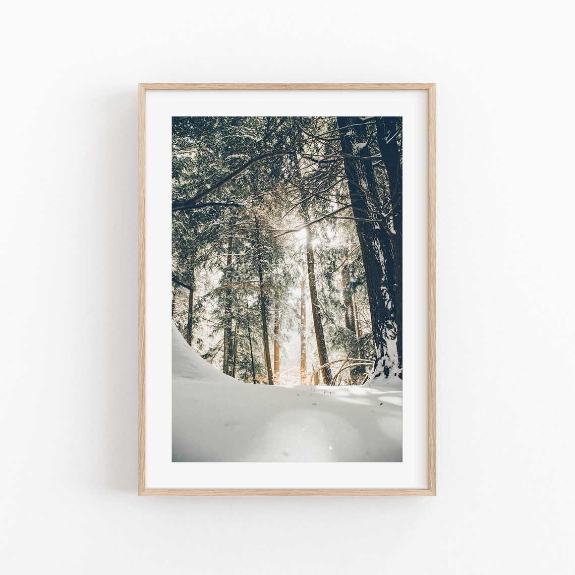 Winter Wonderland Snowy Trees Christmas Art Print