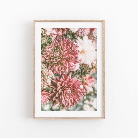 Flowers Botanical Wall Art, Living Room Decor