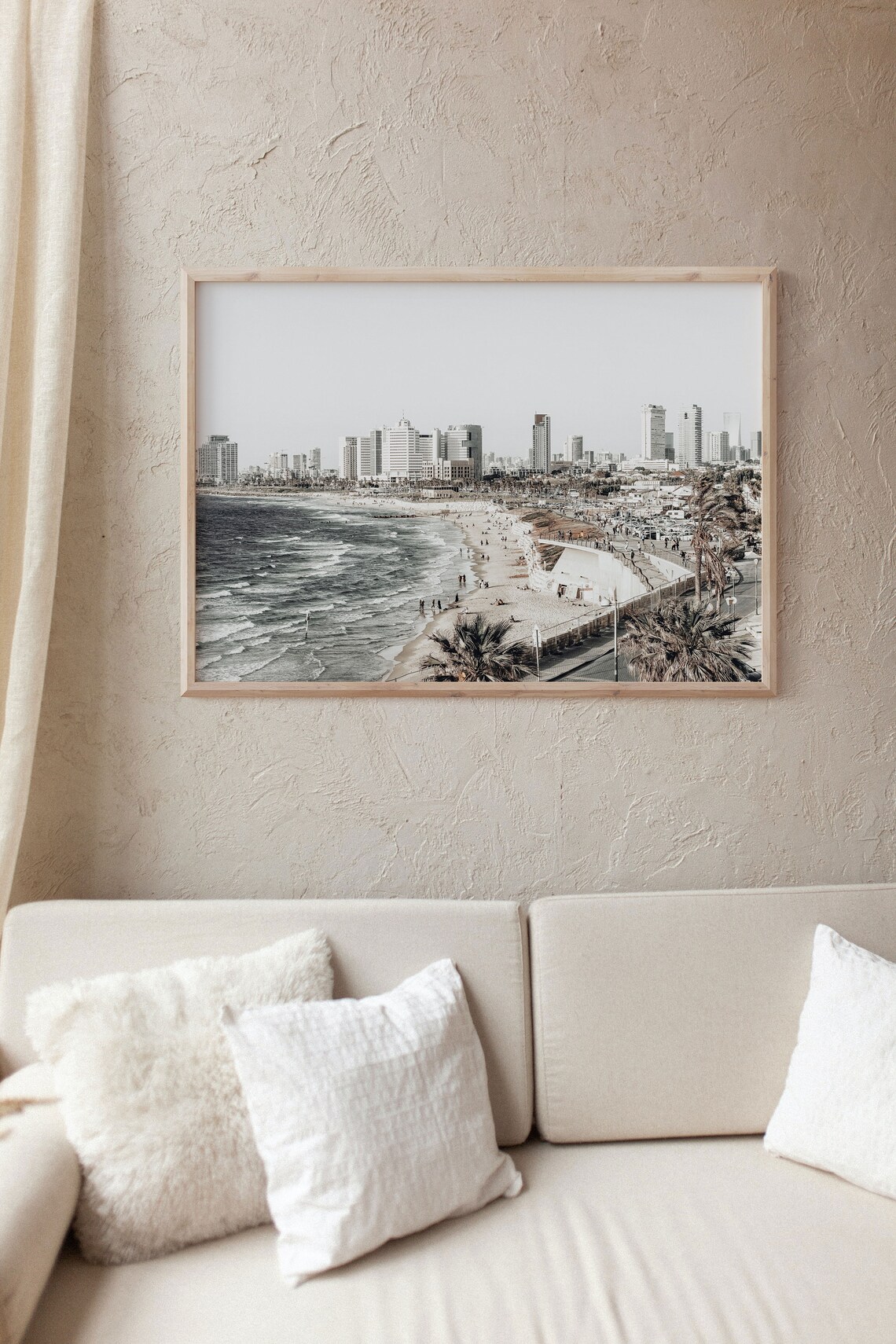 Tel Aviv Beach Print, Coastal Decor Art Print - Image 2