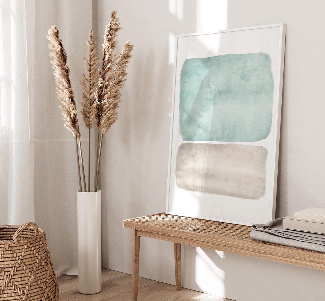 Watercolor Abstract Print, Neutral Modern Wall Art - Image 4