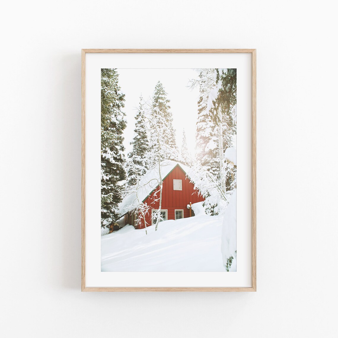Winter White Forest Christmas Wall Art Print