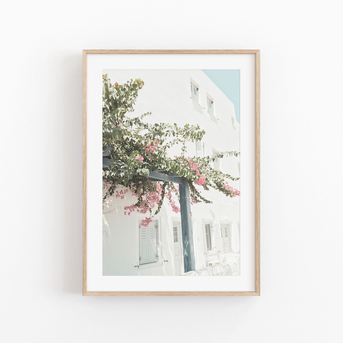 Santorini Cityscape Travel Poster, Greece Wall Art