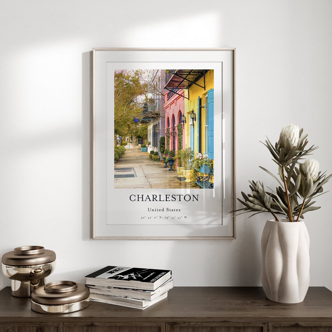South Carolina Travel Poster, USA City Architecture - Image 2