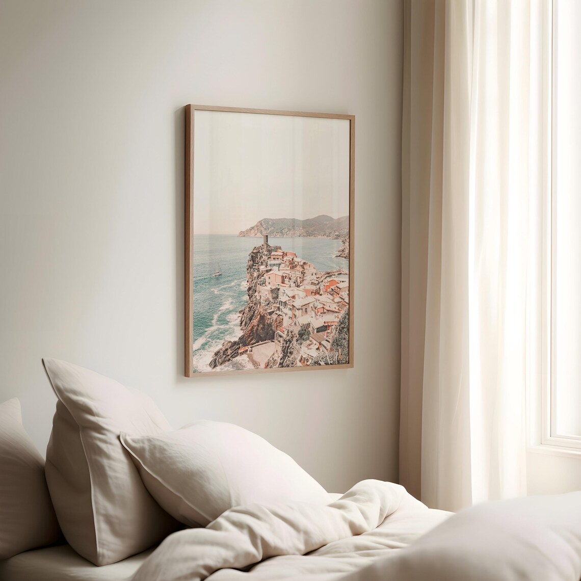Positano Beach Cityscape Travel Poster, Italy - Image 2