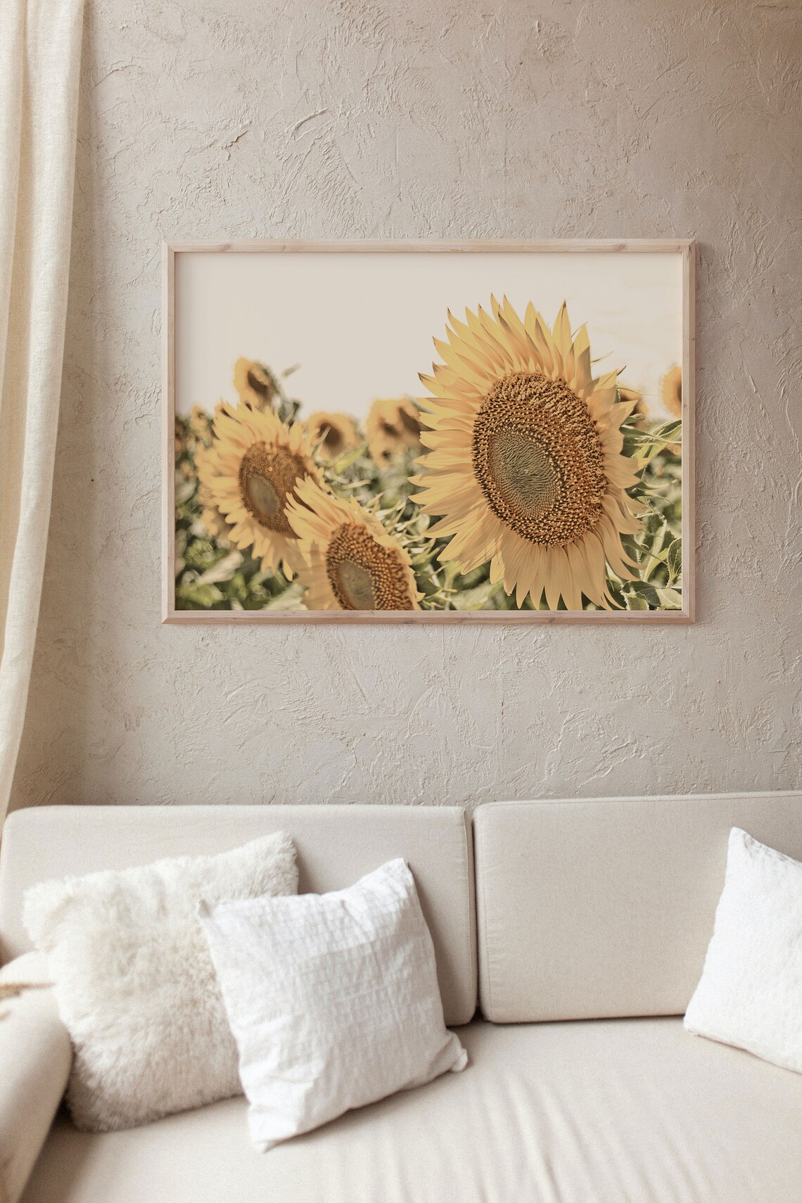 Sunflowers Botanical Floral Art Print, Horizontal - Image 3