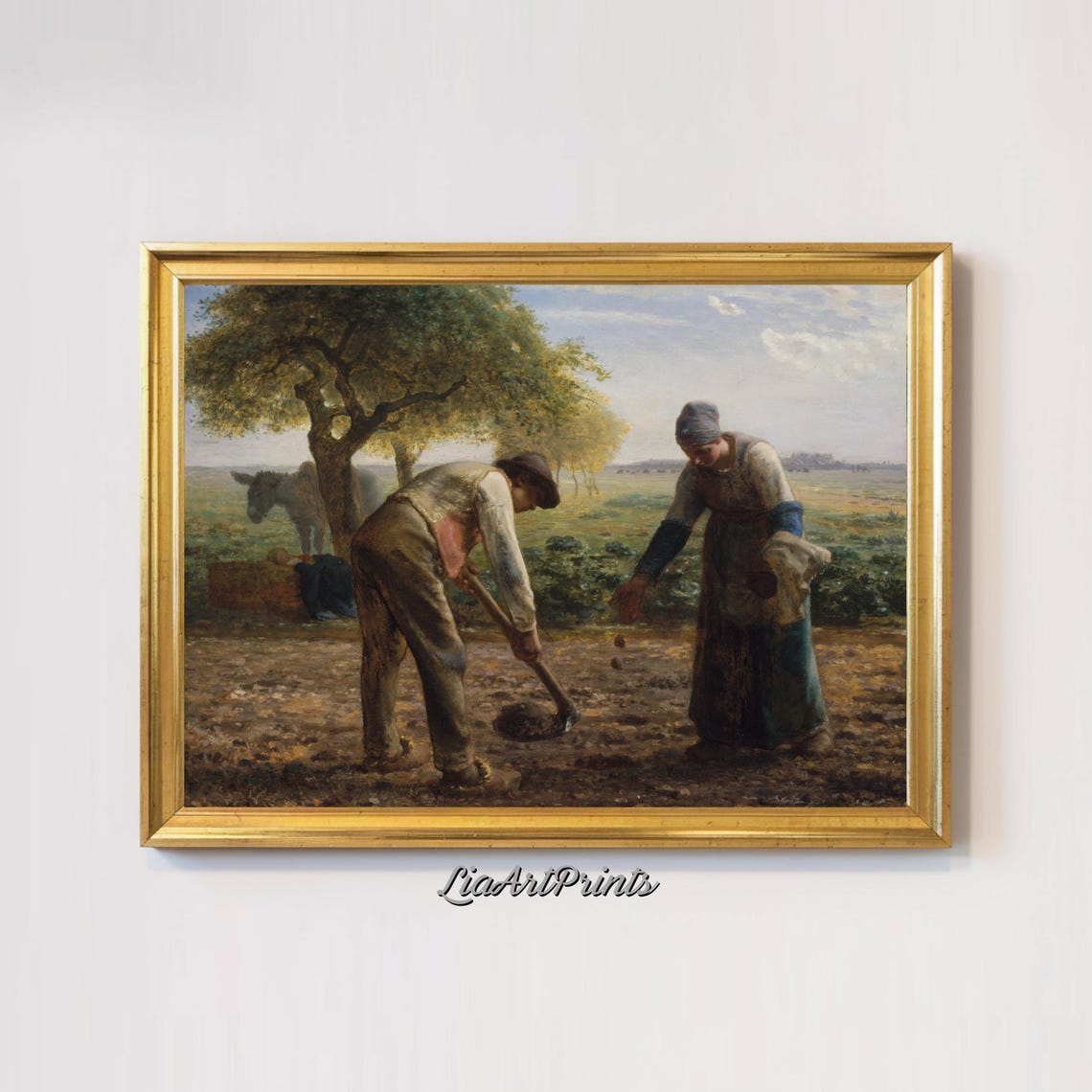 Jean Francois Millet Potato Planters Vintage Peasant Field Poster - Image 3