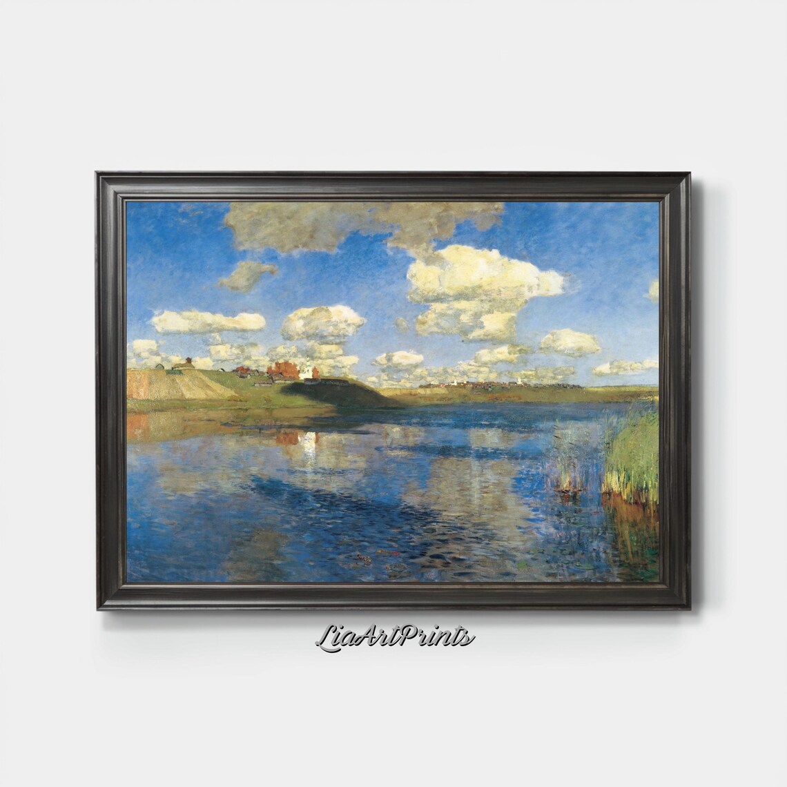 Pastoral Scenic Landscape Art Print, Tranquil River - Image 4