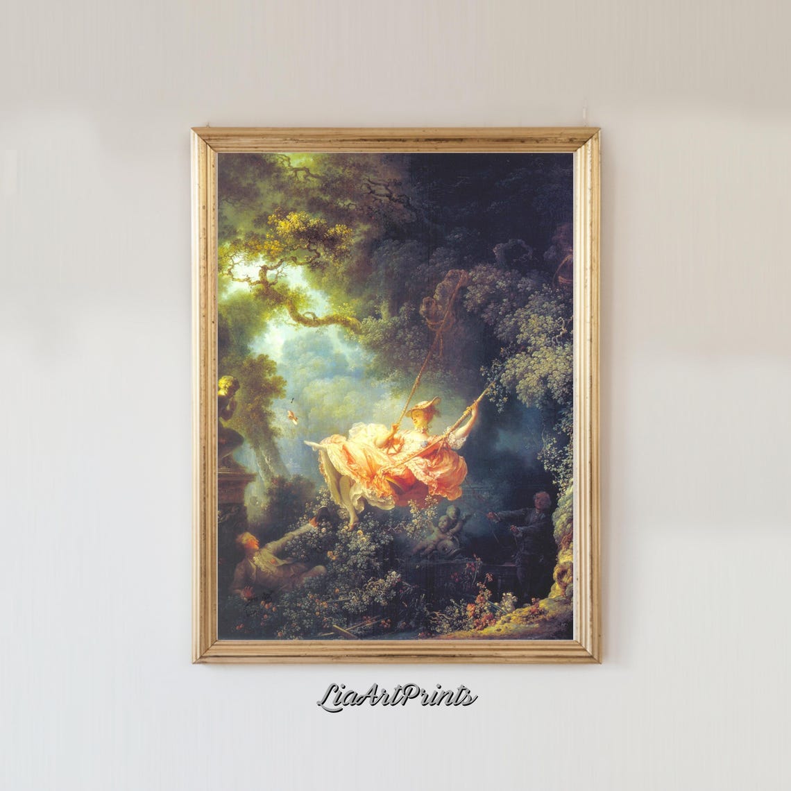 Jean Honore Fragonard The Swing Garden Romance Rococo Art Poster - Image 4