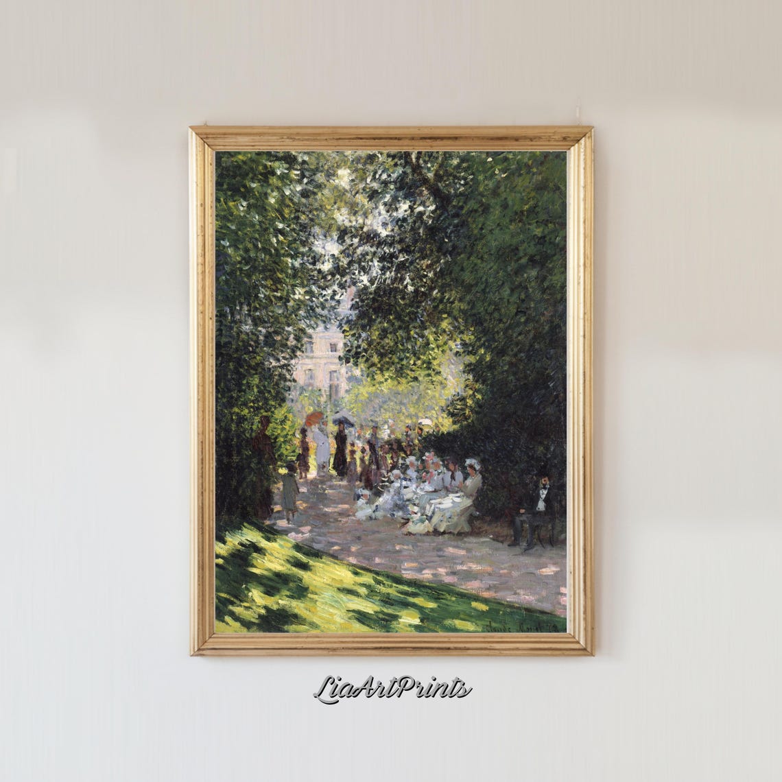 Serene Impressionist Garden Path Monet Inspired Wall Art Vintage Nature Scene Home Decor - Image 3