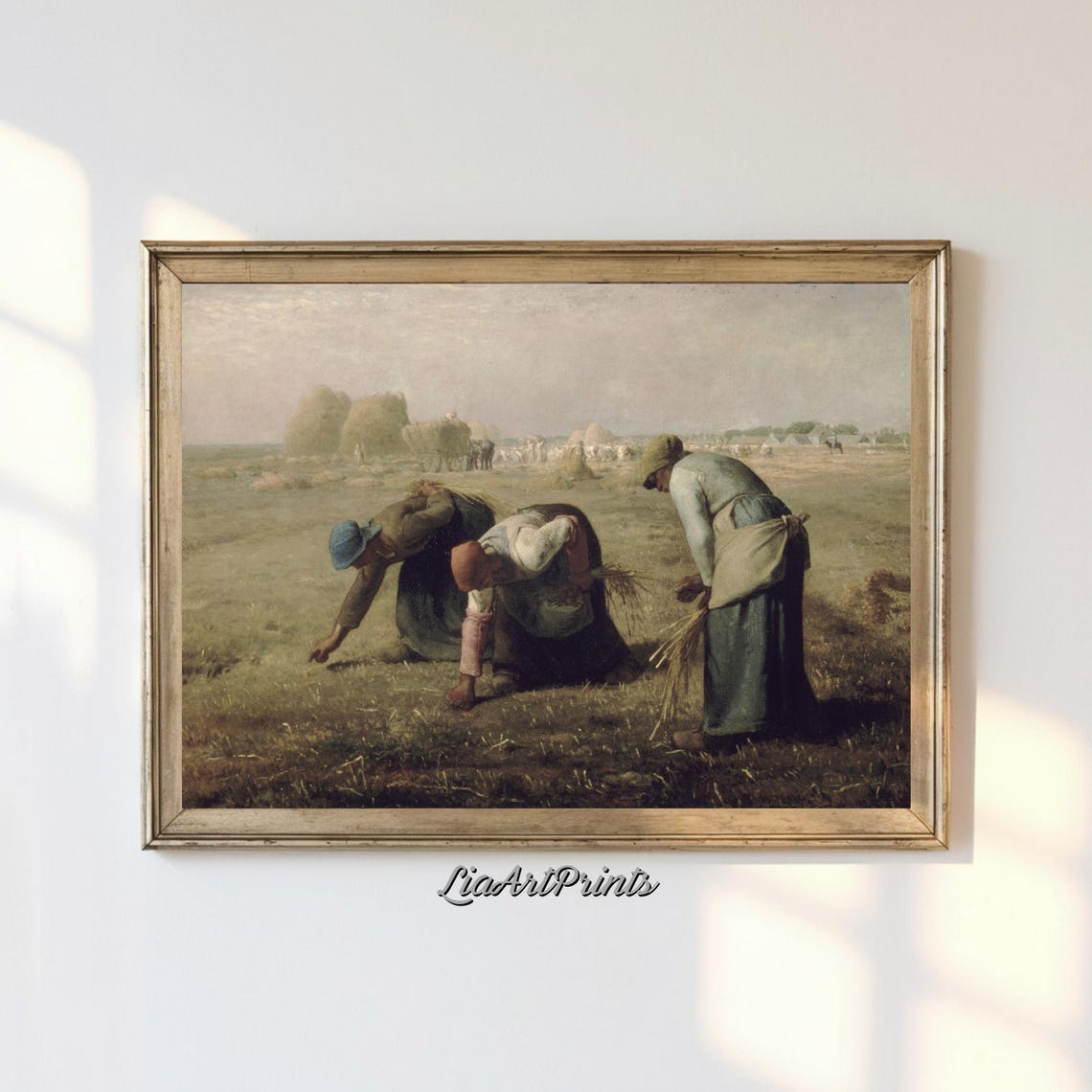 The Gleaners Jean Francois Millet Vintage Realist Harvest Field Poster