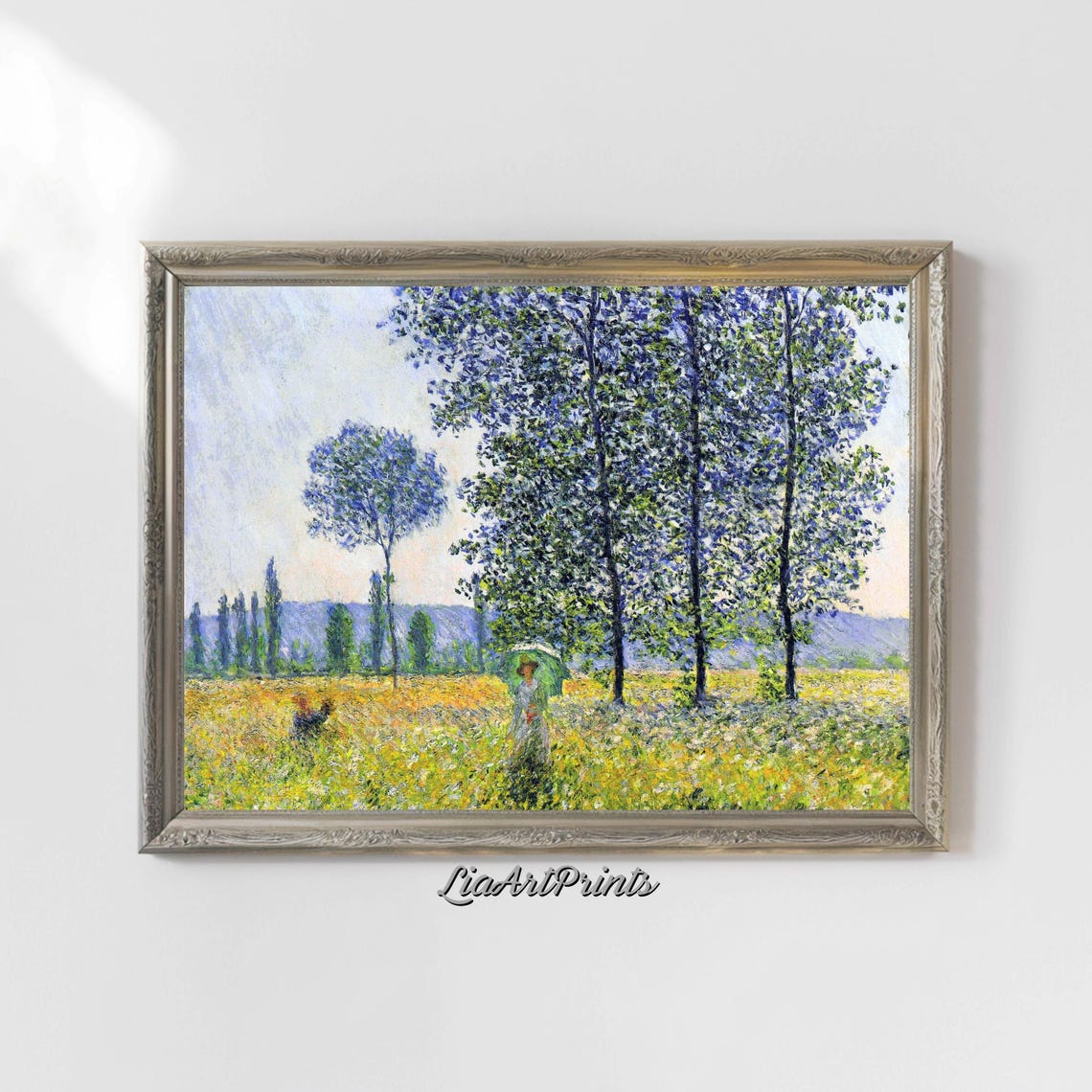 Monet Inspired Wildflower Meadow Impressionist Art Print Serene Landscape Decor Countryside Wall Art - Image 4