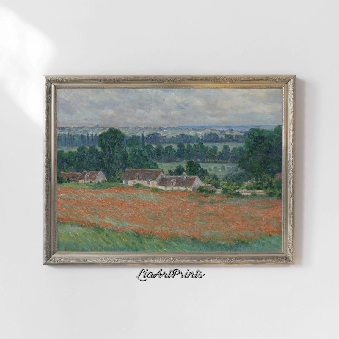 Charming Countryside Landscape Wall Art Serene Fields And Village Scene Artwork For Rustic And Traditional Decor - Image 4