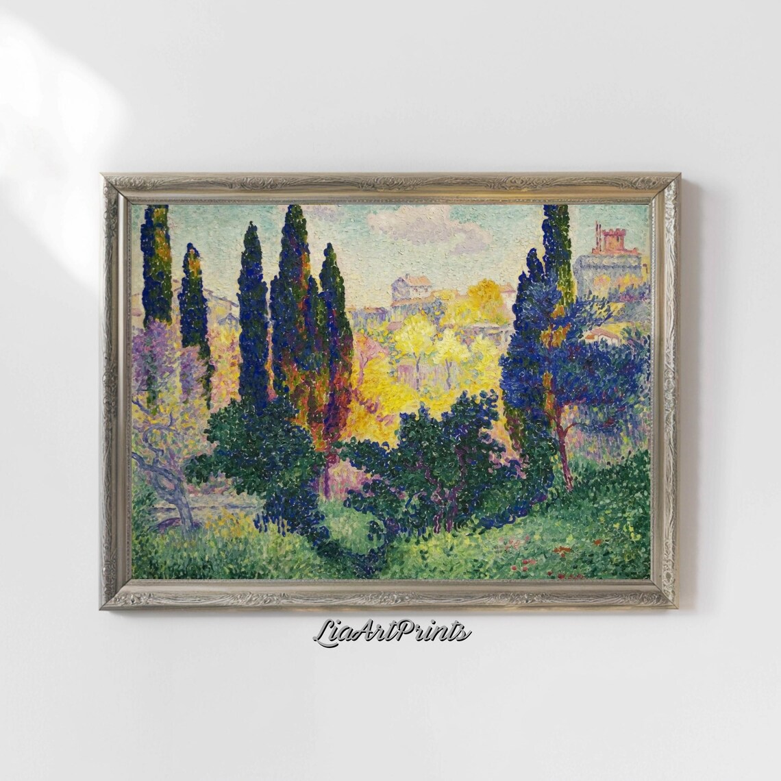 Mediterranean Landscape Art Print, Impressionist Nature Decor - Image 4