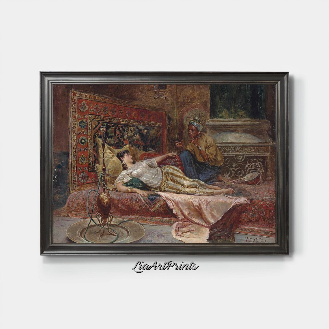 Exotic Oriental Scene, Romantic Ottoman Artwork - Image 2