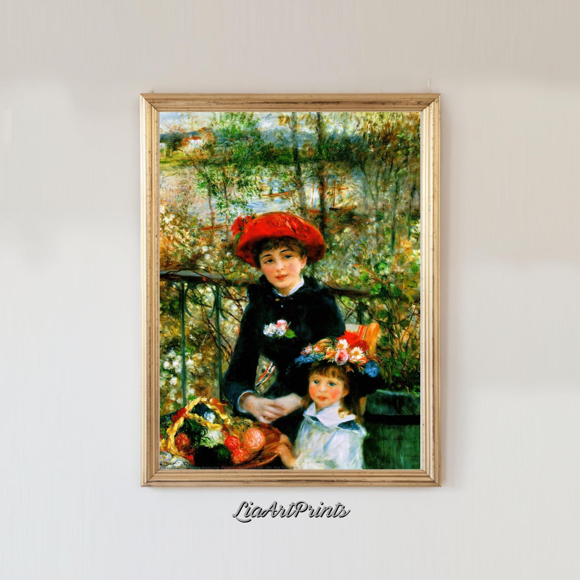 Renoir Two Sisters On The Terrace Impressionist Boating View Poster - Image 3
