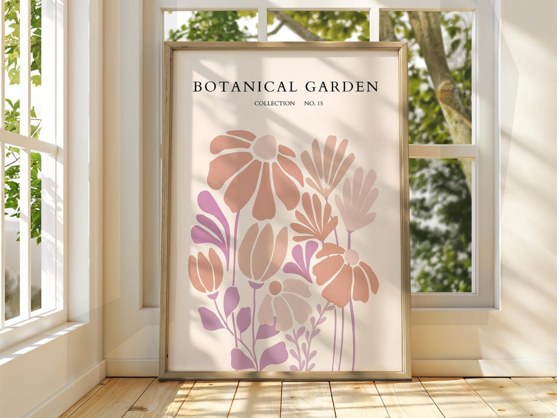 Botanical Garden Collection No 15 Blush Purple Wildflower Wall Art