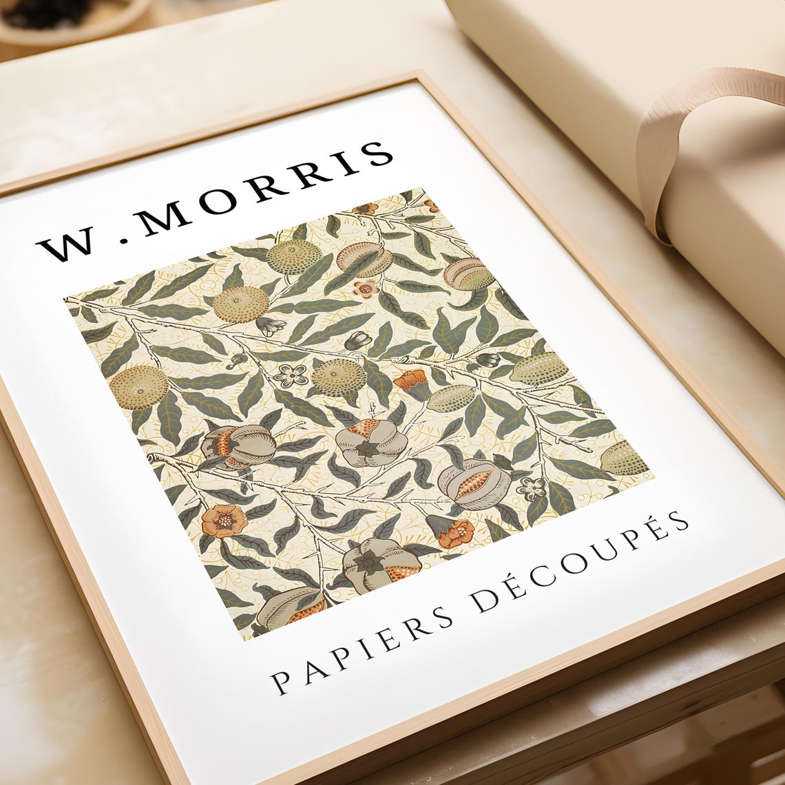 William Morris Floral Orchard Pattern Papiers Decoupes Gallery Poster