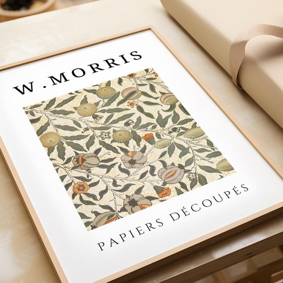 William Morris Floral Orchard Pattern Papiers Decoupes Gallery Poster
