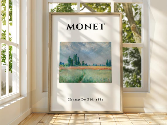 Claude Monet Champ De Ble 1881 Wheat Field Meadow Art Poster